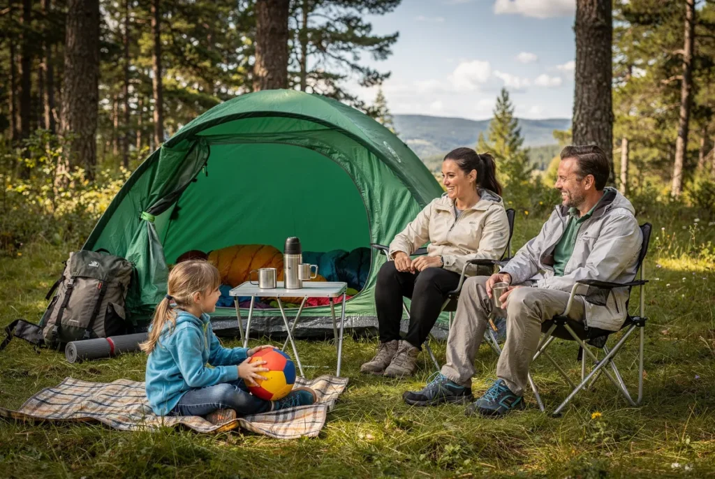 Tips for your family camping trip, camping family in nature